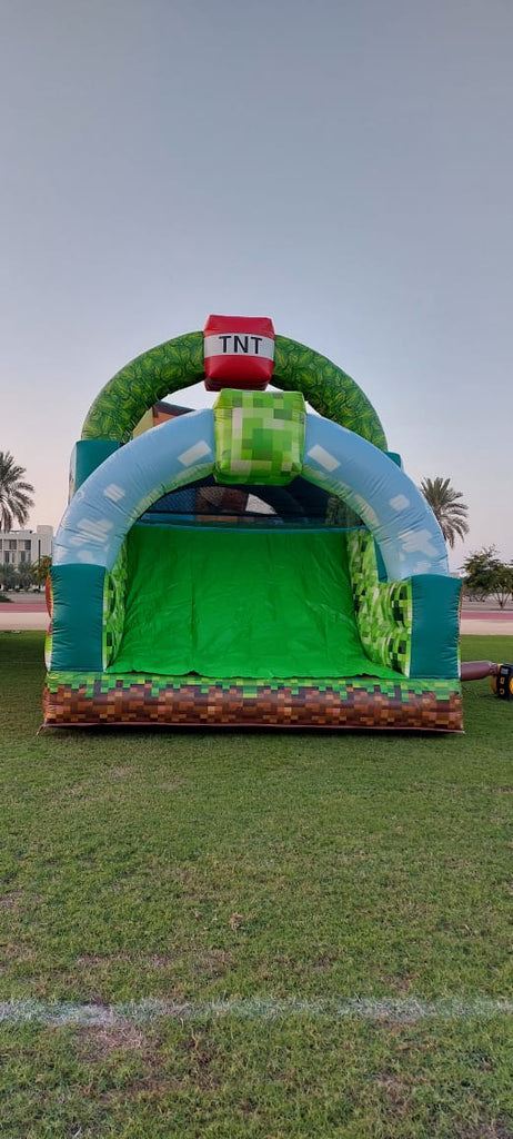 Infltatable Minecraft Inflatable/Minecraft Obstacle Course (12mx3mx5.5m) | Party Fever Oman