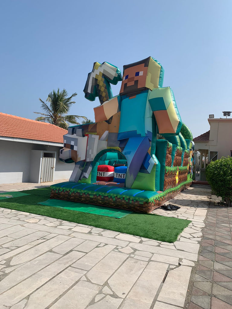 Minecraft Inflatable Obstacle Course Inflatable/Minecraft Obstacle Course (12mx3mx5.5m) | Party Fever Oman
