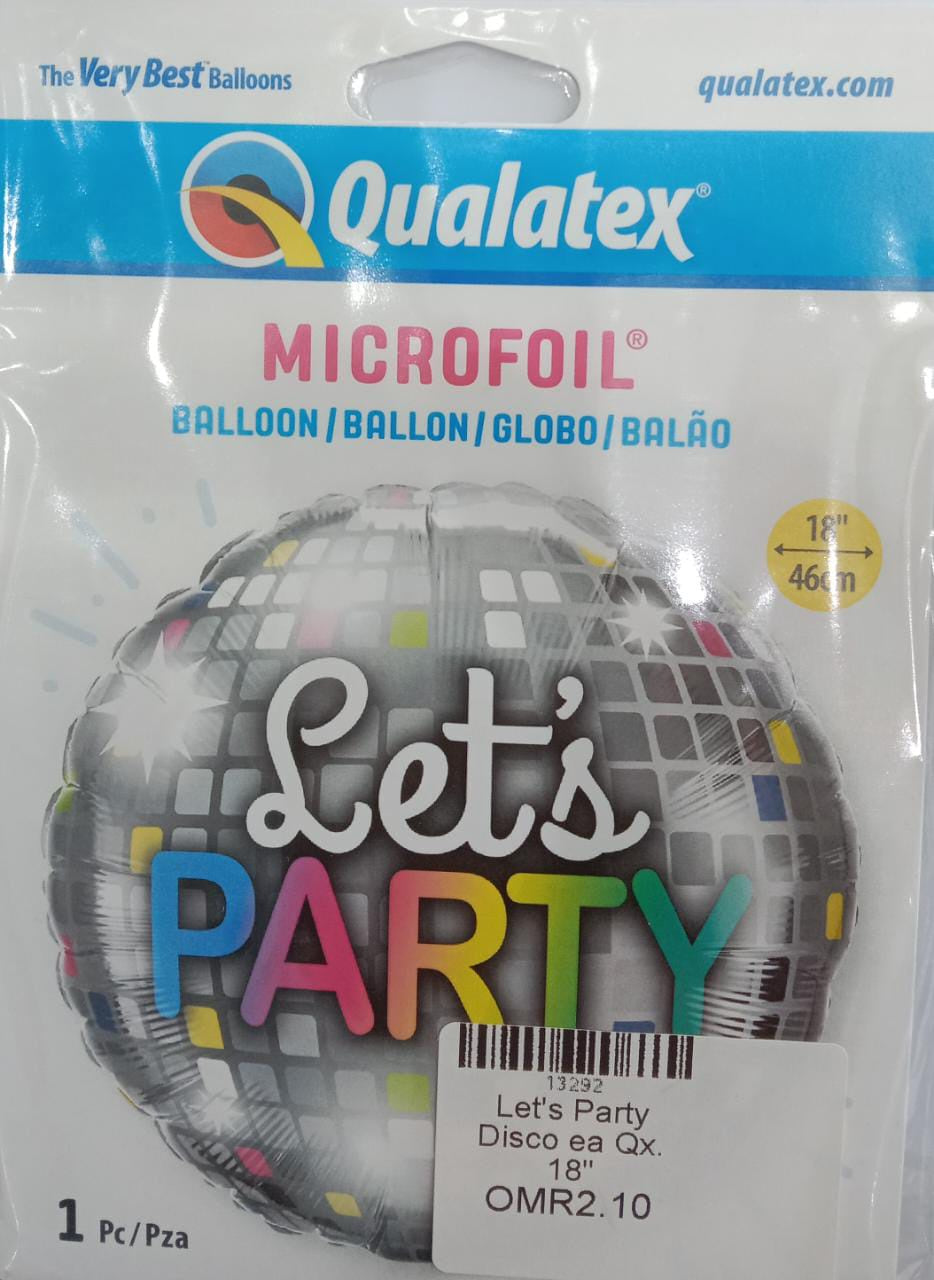 Let's Party Disco ( Foil Round Balloons )