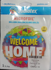 Welcome Home Pennants ( Foil Round Balloons )