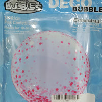 Deco Bubble Pink Confetti Dots Qx. 24"