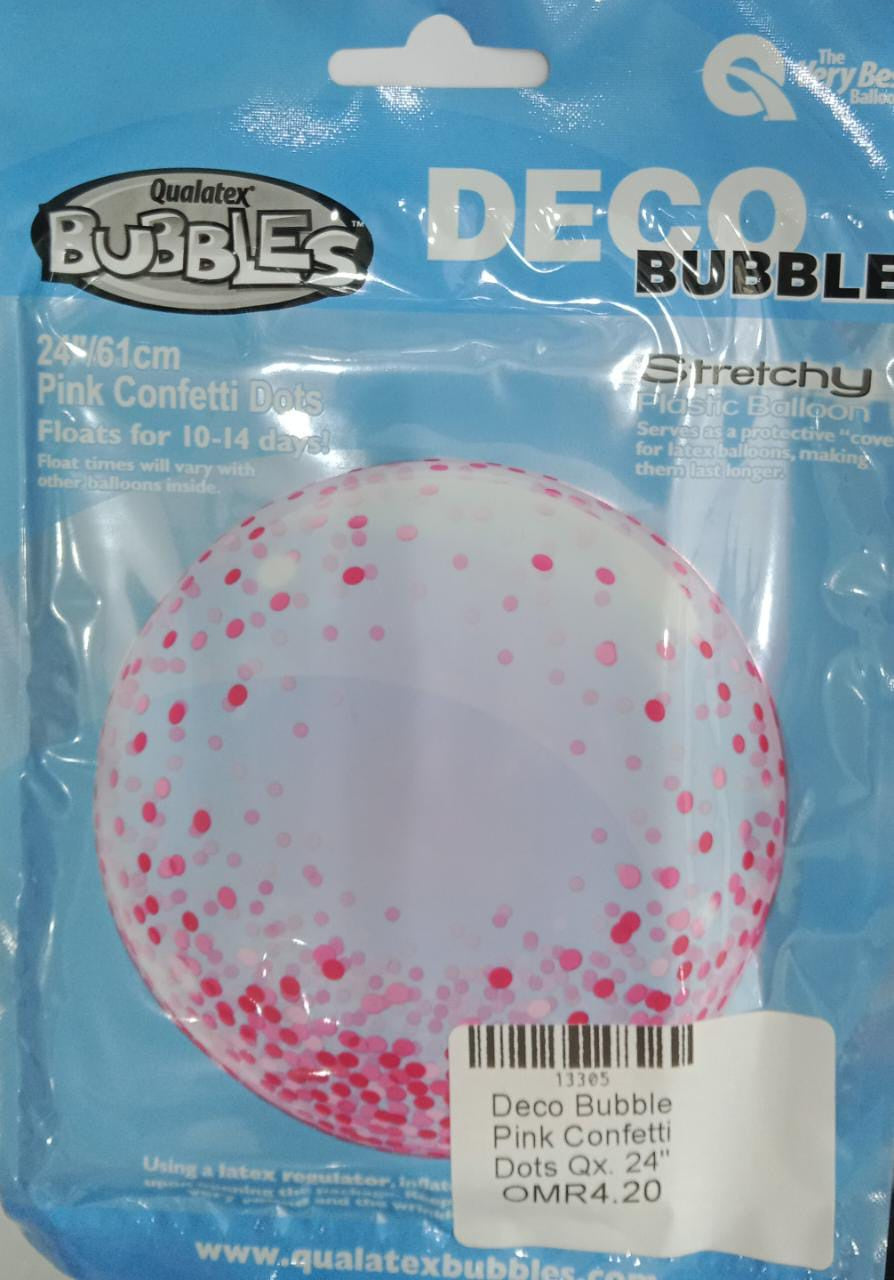 Deco Bubble Pink Confetti Dots Qx. 24