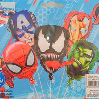 Avengers Head Foil Balloon Set 5pcs