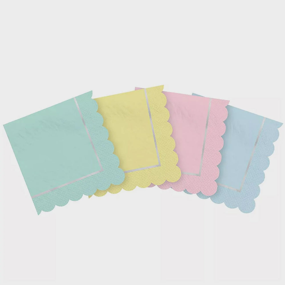 Pretty Pastels Hot Stamped Beverage Tissue 16pcs