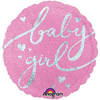 Baby Girl Pink Holographic 32 Balloon