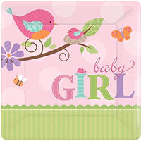 Tweet Baby Girl Plates