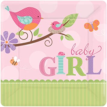 Tweet Baby Girl Plates