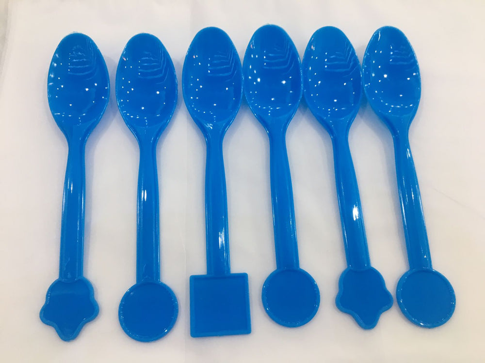 Plastic Spoon with Shapes 6pcs