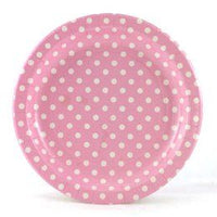 Polka Dot Pink Plates
