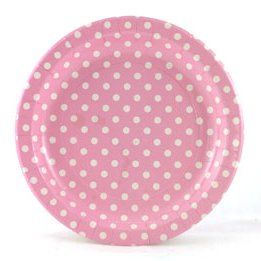 Polka Dot Pink Plates