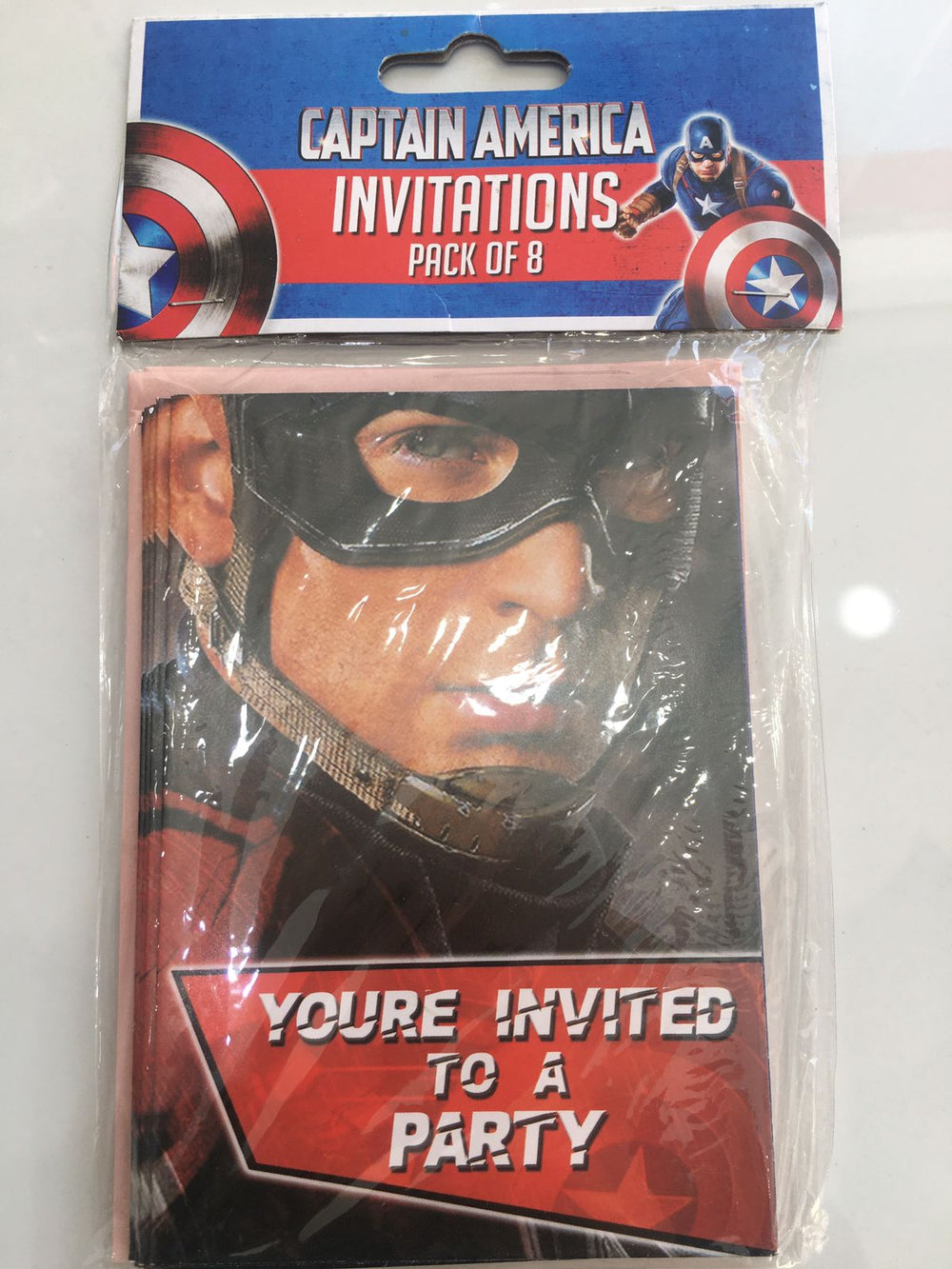 Captain America Invitation Card 8pcs