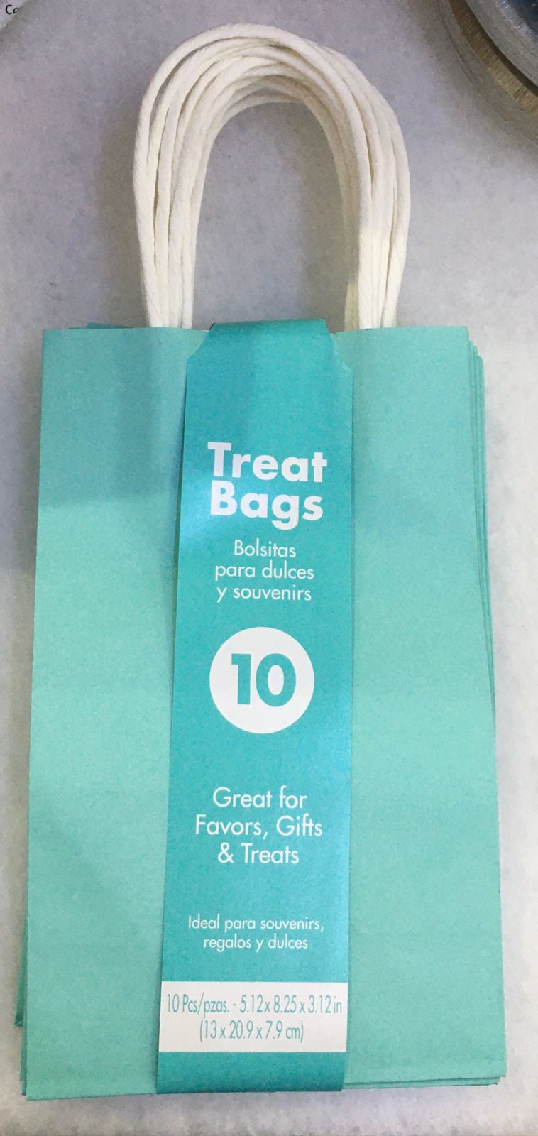 Paper Gift Bag with Handle Pastel Green 10pcs