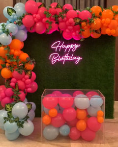 Grass Backdrop Set with Transparent Big Cake Table Set