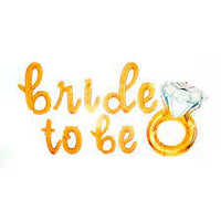Bride to Be lettters with ring Foil