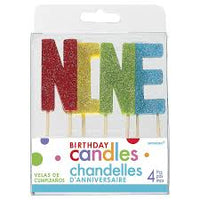 Rainbow 9Th Birthday Pick Candles