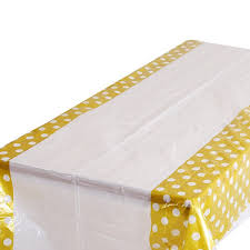 Polka Dots Gold Tablecover