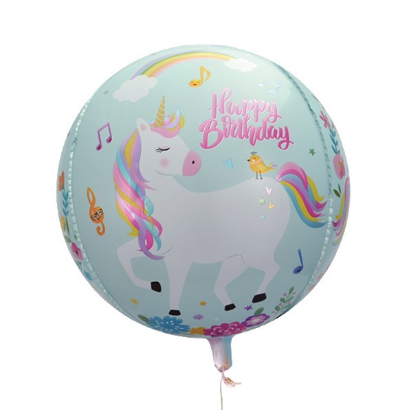 Unicorn Happy Birthday Standard Balloon 18”