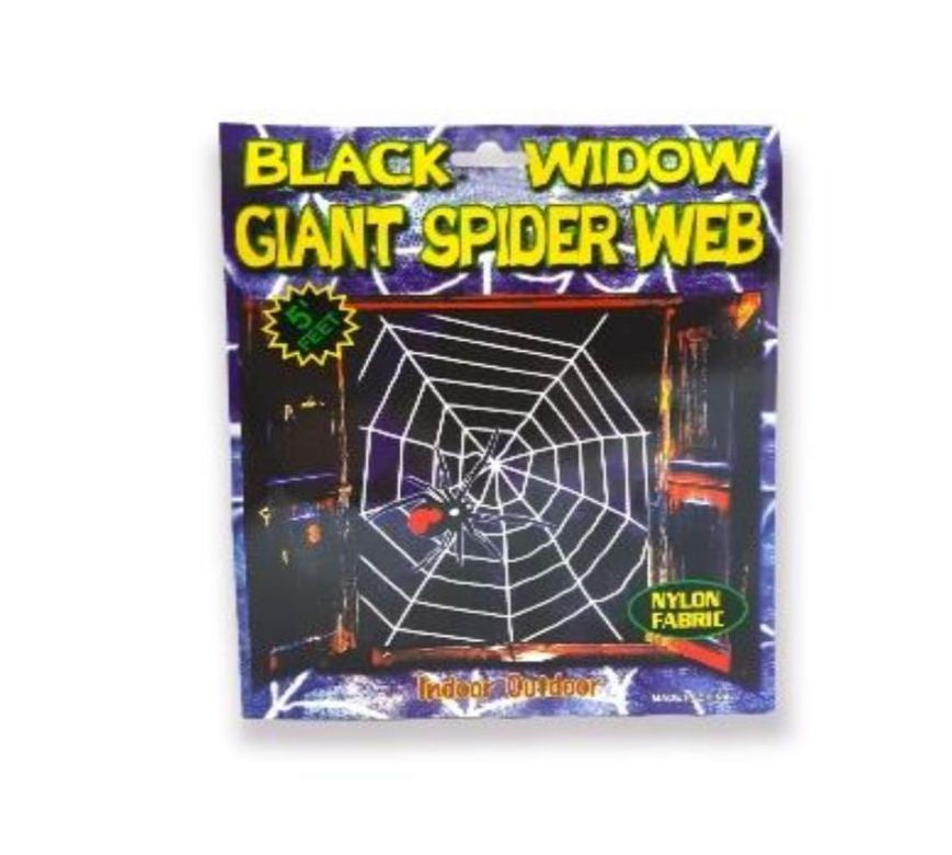 Halloween Black Widow Giant Spider Web