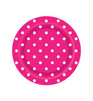 Polka Dot Magenta Plates
