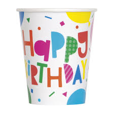 Birthday Wirth Colorful Balloons Cup