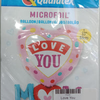 Love You M(Hearts)M Dots Qx. 33"