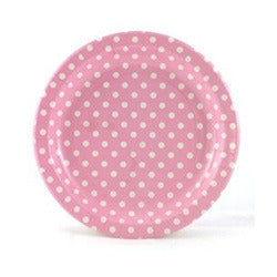 Polka Dot Pink Plates