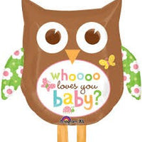 Owl Loves your Baby Balloon 27 X 26In