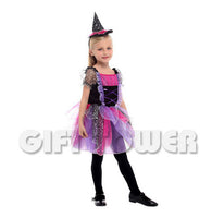 Purple Petal Witch Girl Costume
