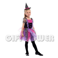 Purple Petal Witch Girl Costume